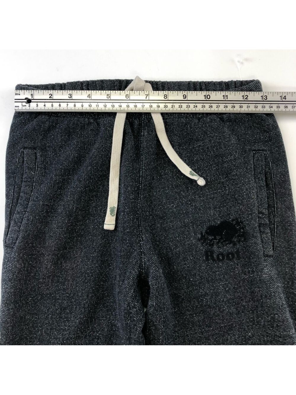 Roots black peppered genderless jogger sweatpants XXS - Picture 6 of 10